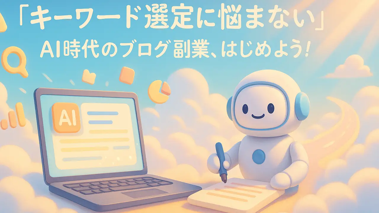キーワード選定すら不要！AI時代の“5分完結型”ブログ副業の新常識