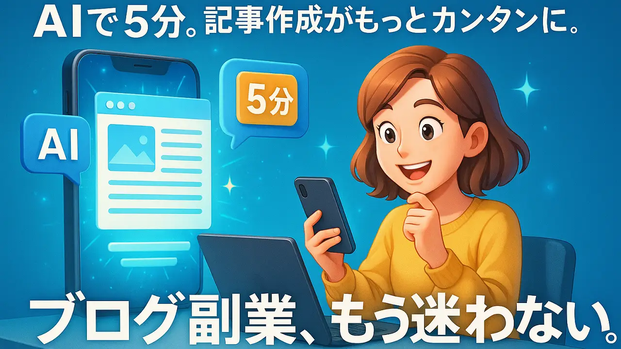 キーワード選定すら不要！誰でもできる“5分完結型ブログ副業”とは？